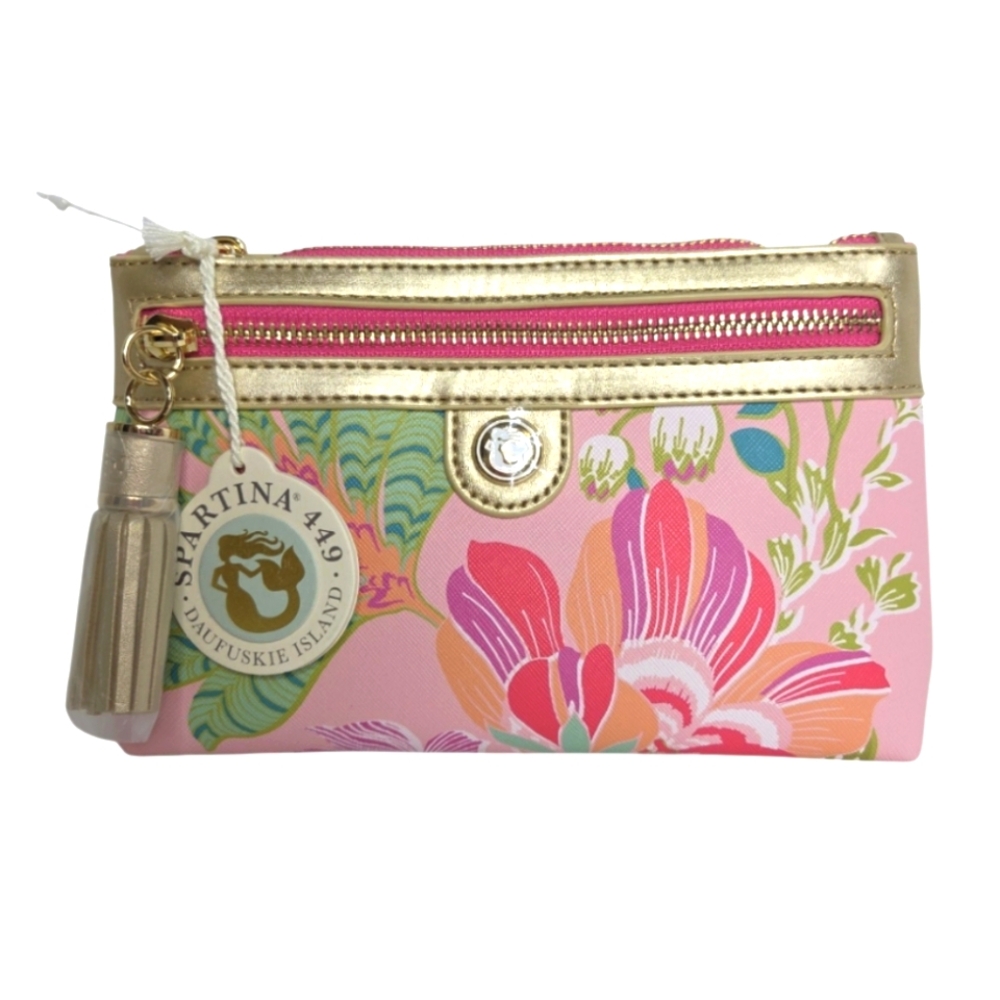 Spartina 449 Tassel Wristlet Flamingo Pineapple NEW